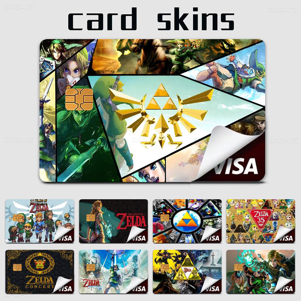 Board Game Zelda - สติกเกอร์ลายการ์ตูนแมวน่ารักจากเกม The Legend Of Zelda สำหรับตกแต่งเคสบัตรเครดิต