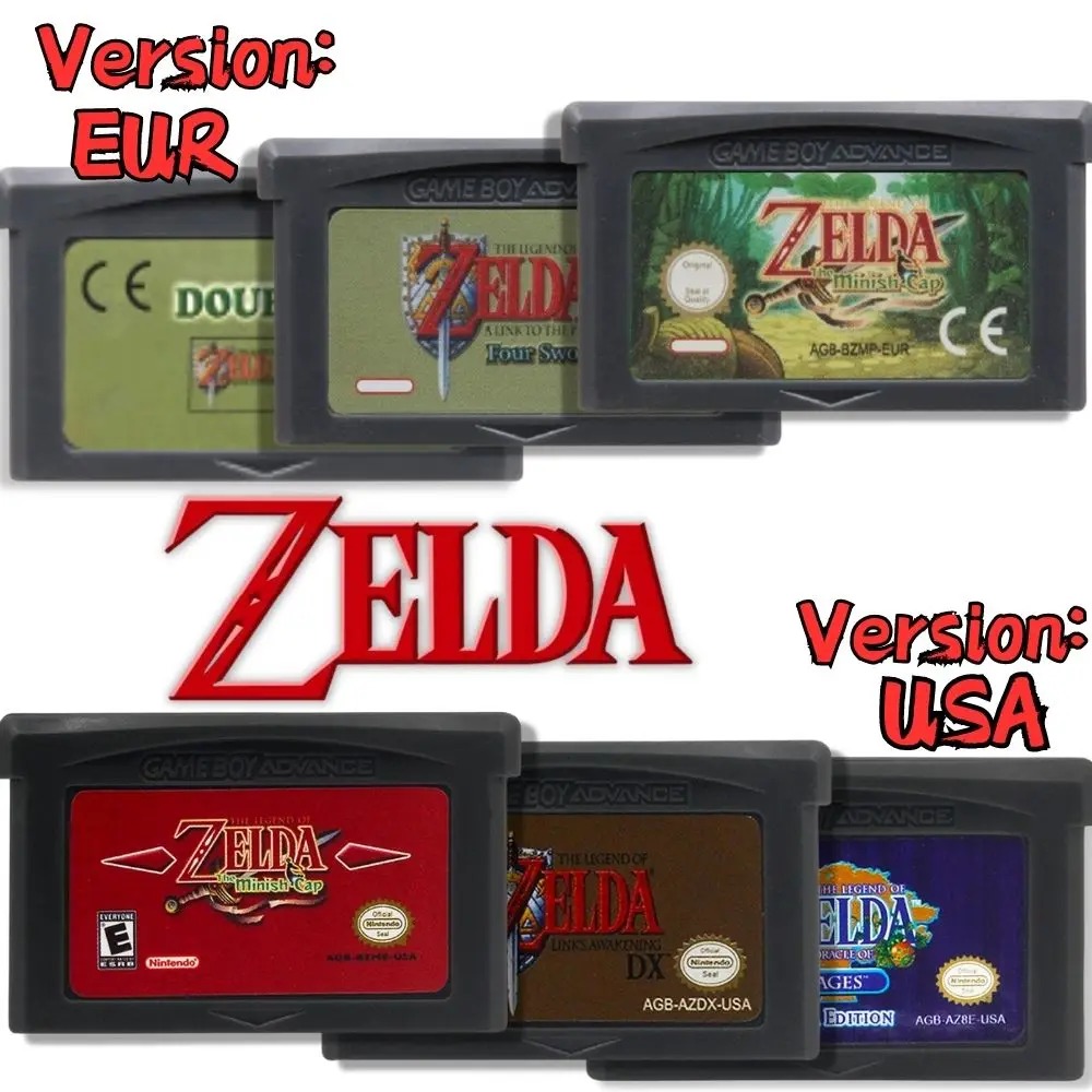Board Game Zelda - ตลับเกม GBA 32 บิต วิดีโอเกมคอนโซล เกมการ์ด