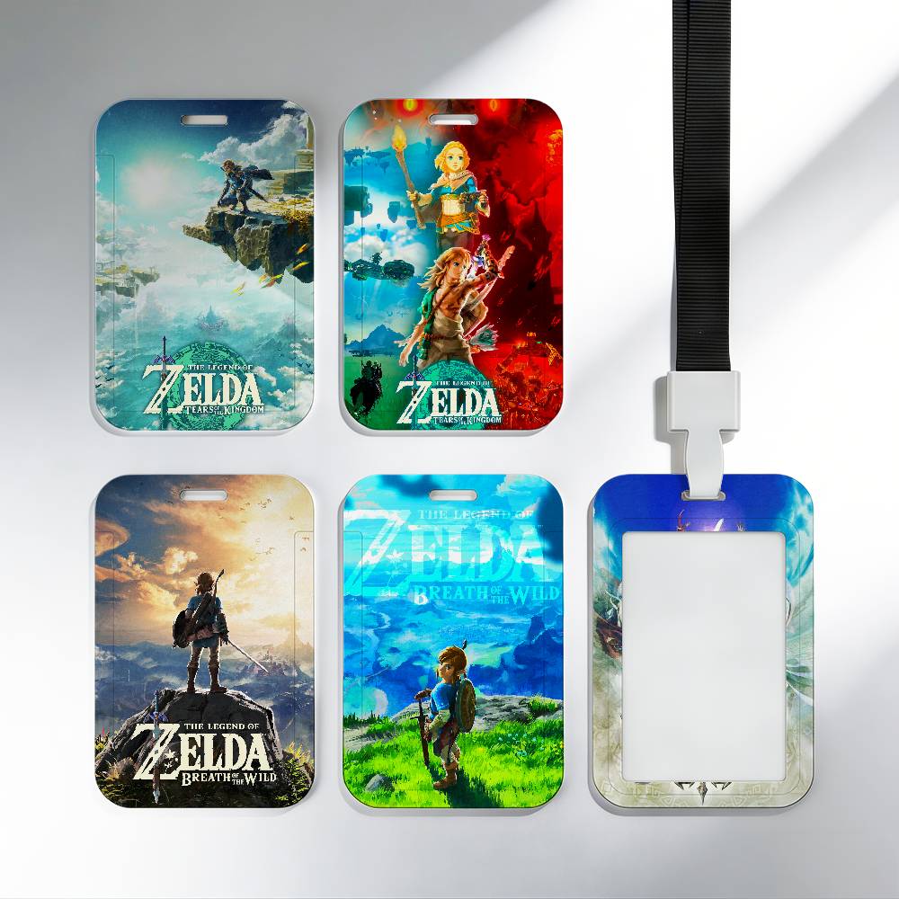 Board Game Zelda - ซองใส่บัตร Z-Zeldas-Game-Legend พร้อมสายคล้องสำหรับนักเรียน เด็ก บัตรโดยสาร บัตรประจำตัว