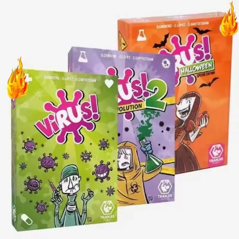 Board Game Viral - ชุดเกมการ์ดกลยุทธ์สำหรับครอบครัวปี 2026 ซีรีส์ไวรัส 1&2 และเกมกระดานปาร์ตี้ฮาโลวีนสำหรับผู้ใหญ่ ความบันเทิงแบบโต้ตอบสำหรับกลุ่มวัยรุ่น