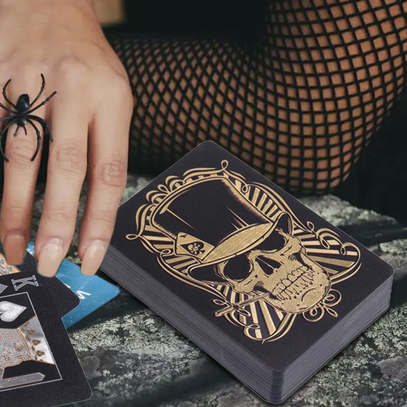 สีดําเล่นไพ่ดาดฟ้า Skull-นูน P - Board Game Viral บทวิจารณ์และราคา