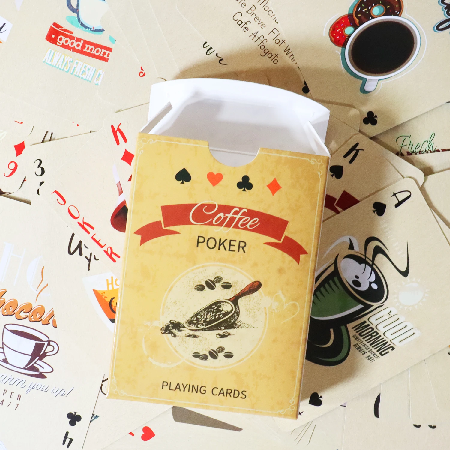 กาแฟกระดาษเล่นไพ่สไตล์วินเทจ 5 - Board Game Viral บทวิจารณ์และราคา