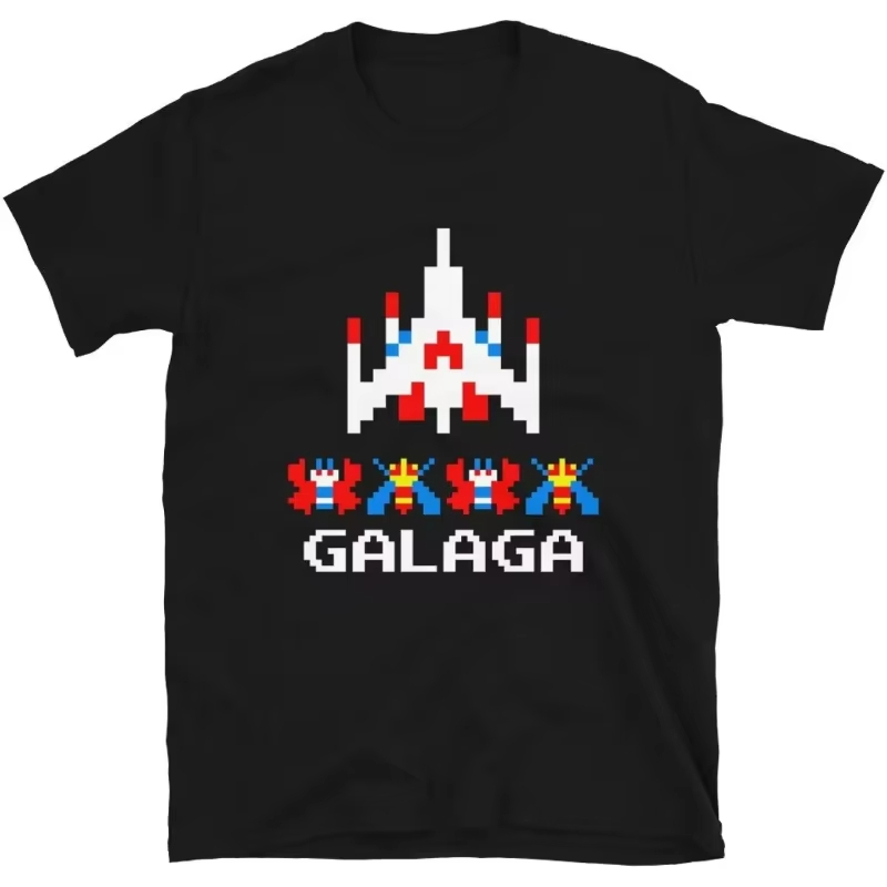 เสื้อยืดลายเกม Galaga สไตล์เรโ - Board Game Viral บทวิจารณ์และราคา